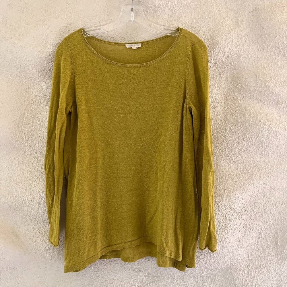 Eileen Fisher Chartreuse Long Sleeve Extra Small